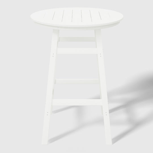Malibu Outdoor 35" HDPE Round Patio Bar Height Table