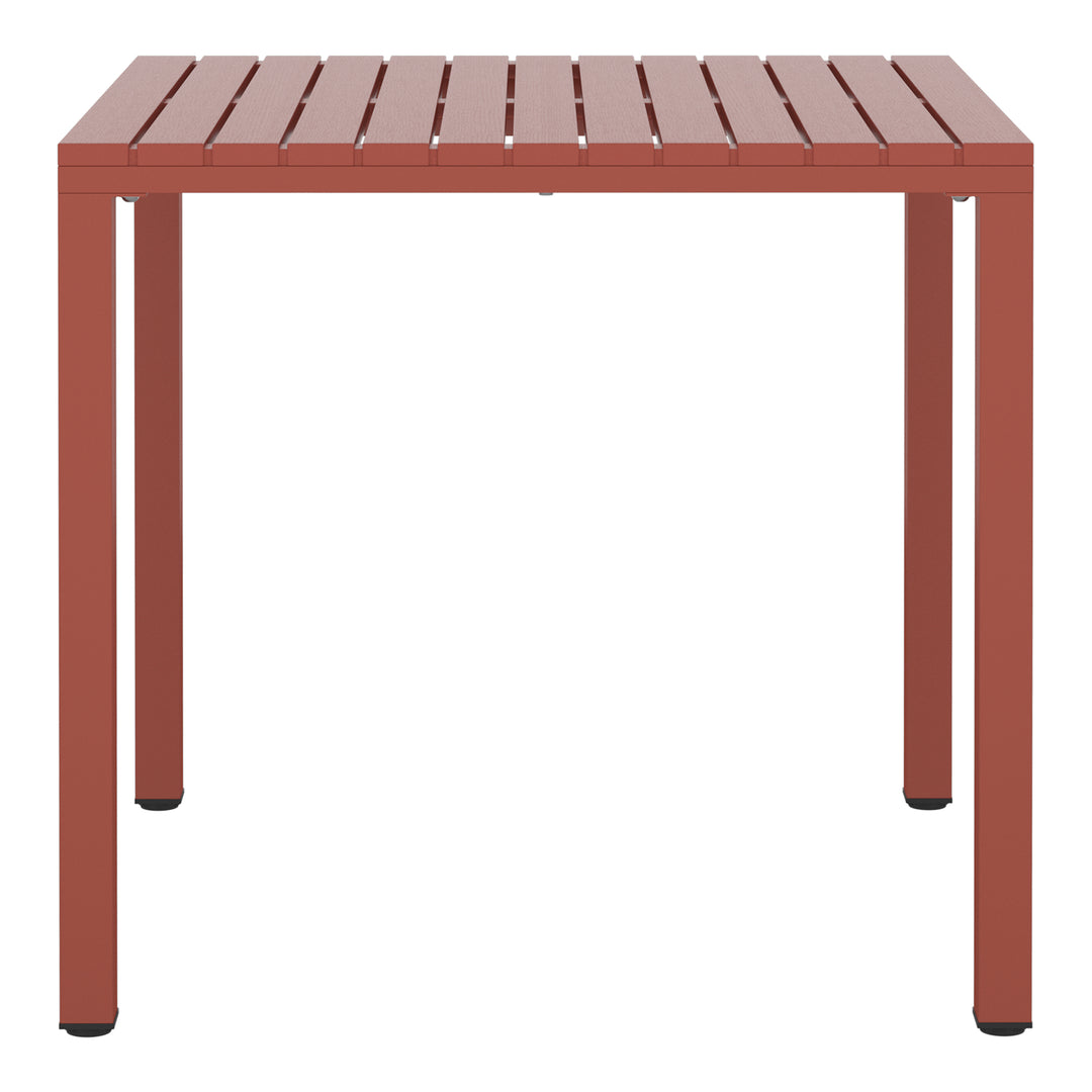 Playa 31.5" Iron Metal Frame Outdoor Square Patio Dining Table