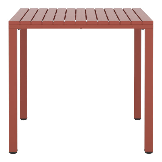 Playa 31.5" Iron Metal Frame Outdoor Square Patio Dining Table