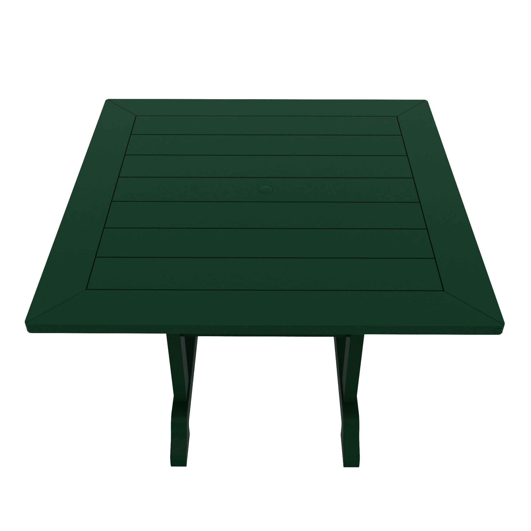 Malibu 5-Piece HDPE Square Patio Dining Table Set with Foldable Chairs