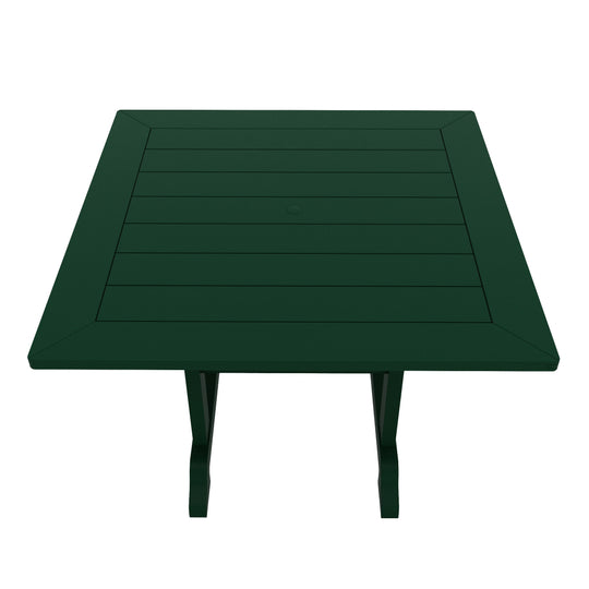 Malibu 5-Piece HDPE Square Patio Dining Table Set with Foldable Chairs