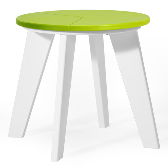 Pacifica HDPE Plastic Outdoor Round Adirondack Patio Side Table