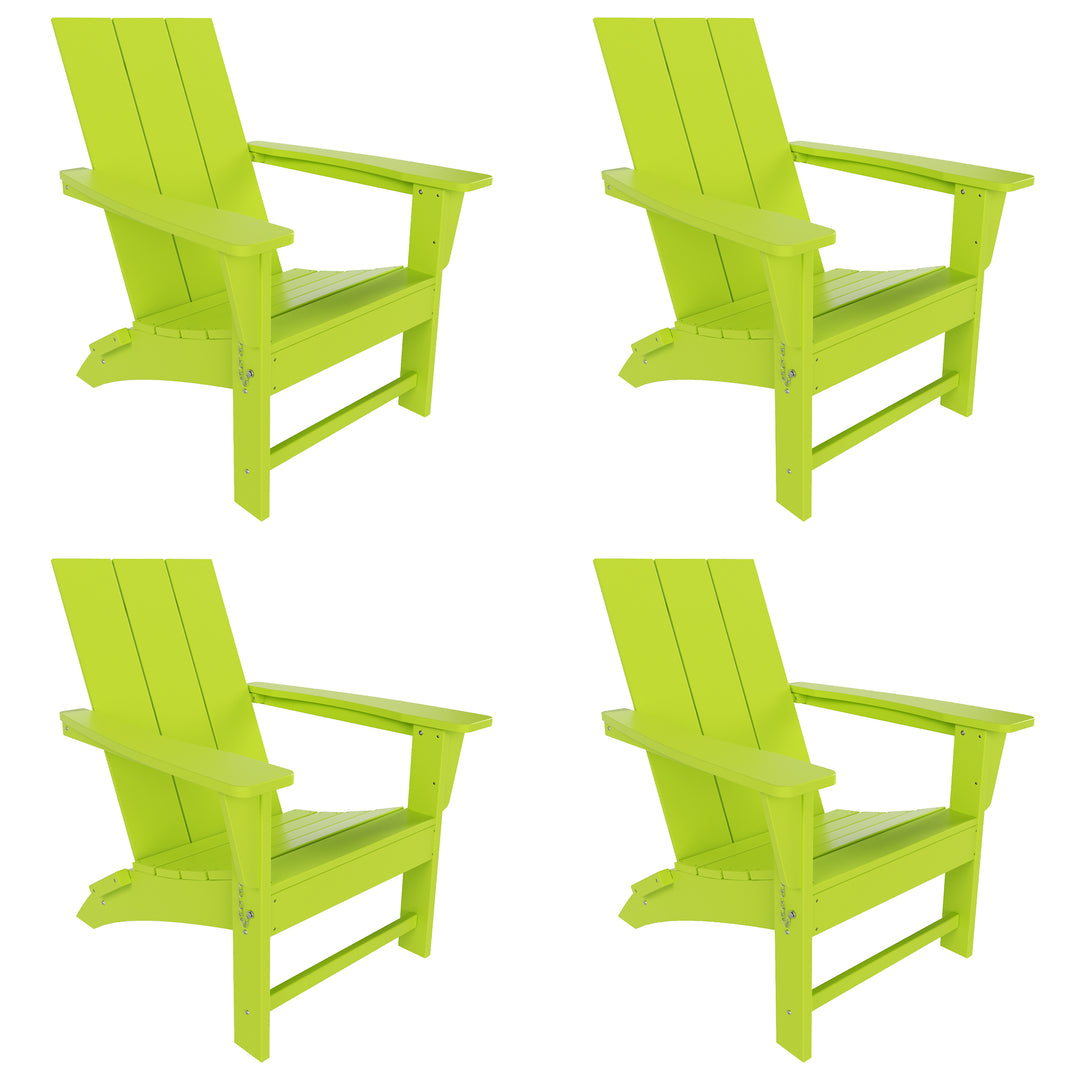 Ashore Westintrends Modern Outdoor Folding Adirondack Chair (Set of 4)