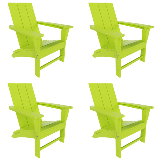 Ashore Westintrends Modern Outdoor Folding Adirondack Chair (Set of 4)