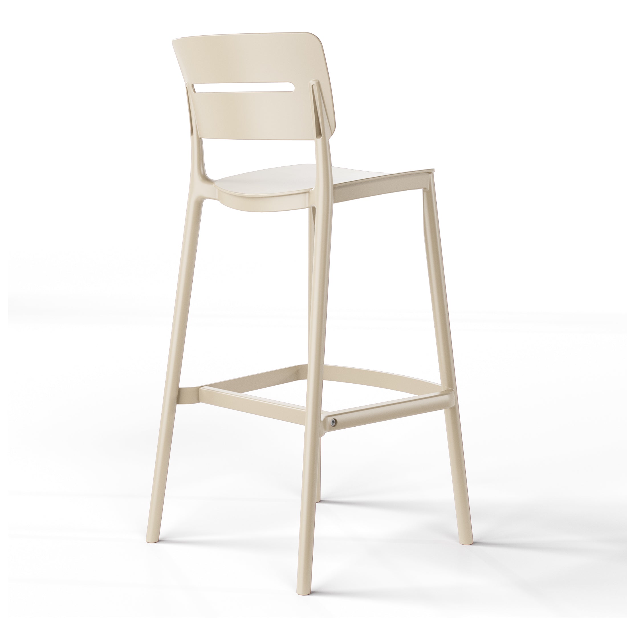 Playa Stackable Polypropylene Resin Plastic Outdoor Patio Bar Stools (Set of 2)