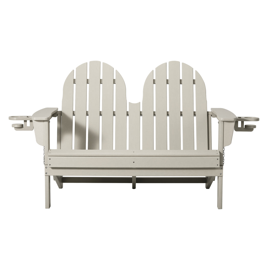 St. Augustine Outdoor Patio 49" HDPE Folding Adirondack Garden Bench