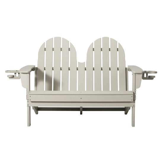 St. Augustine Outdoor Patio 49" HDPE Folding Adirondack Garden Bench