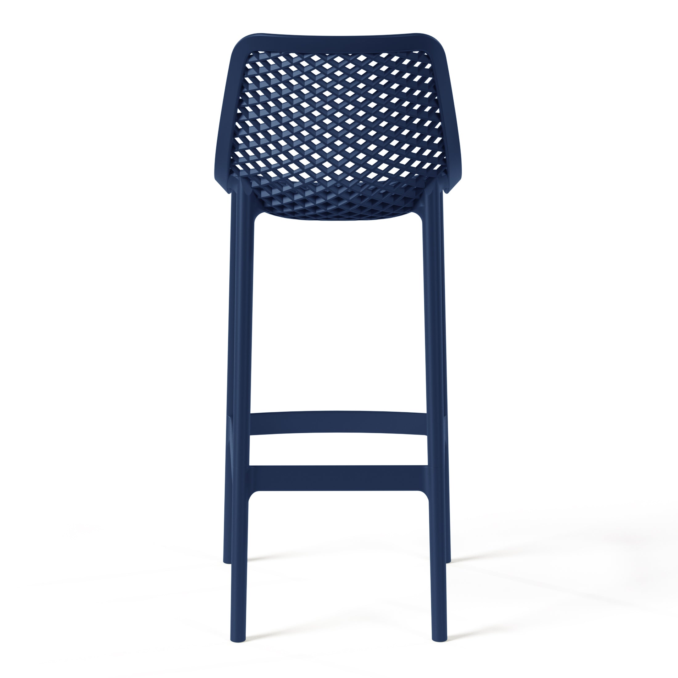 Playa 41.75" Outdoor Modern Polypropylene Plastic Patio Bar Height Stools (Set of 2)
