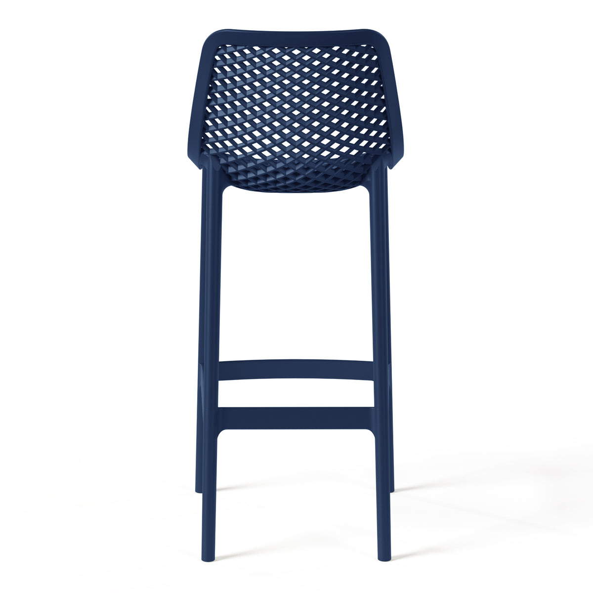 Playa 41.75" Outdoor Modern Polypropylene Plastic Patio Bar Height Stools (Set of 2)