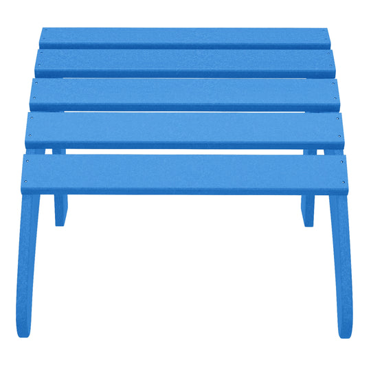 Highland 3-Piece Adirondack Chair with Cup Holder and Folding Ottoman and Table Set