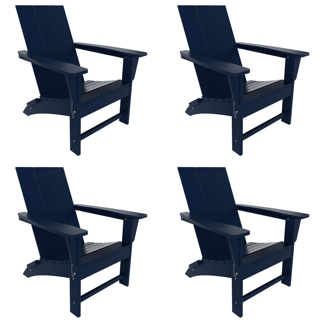 Ashore Westintrends Modern Outdoor Folding Adirondack Chair (Set of 4)