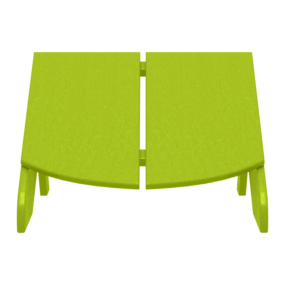 Riviera Modern HDPE Plastic Folding Patio Adirondack Ottoman