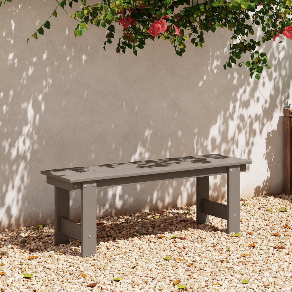 Ashore Outdoor HDPE 48" Modern Backless Patio Bench