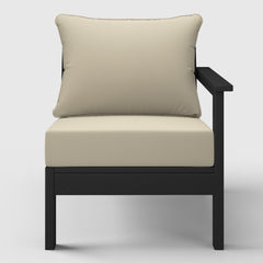 Avalon Outdoor Patio HDPE Right Arm Sectional Corner Club Chair with Patio Cushions