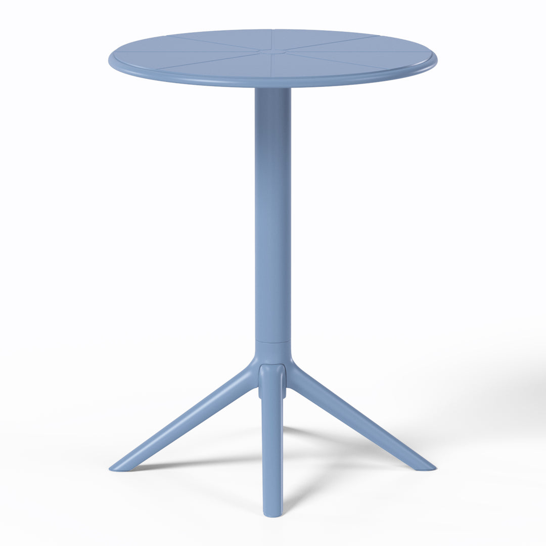 Playa 23.5" Outdoor Polypropylene Resin Round Patio Bistro Dining Table for 2