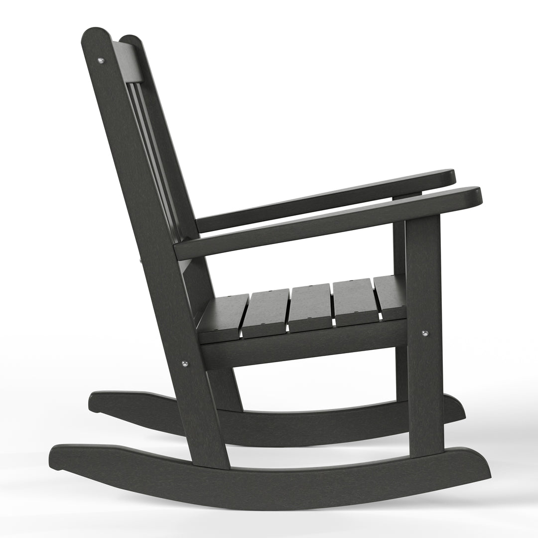 Malibu 3-Piece Kids Outdoor Rocking Chairs Set With Kids Square Side Table