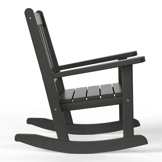 Malibu 3-Piece Kids Outdoor Rocking Chairs Set With Kids Square Side Table