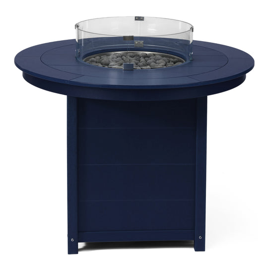 Helios 47" Modern Outdoor Patio Propane Round Counter Height Fire Pit Table