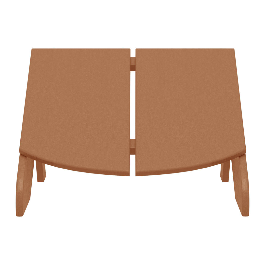 Riviera Modern HDPE Plastic Folding Patio Adirondack Ottoman