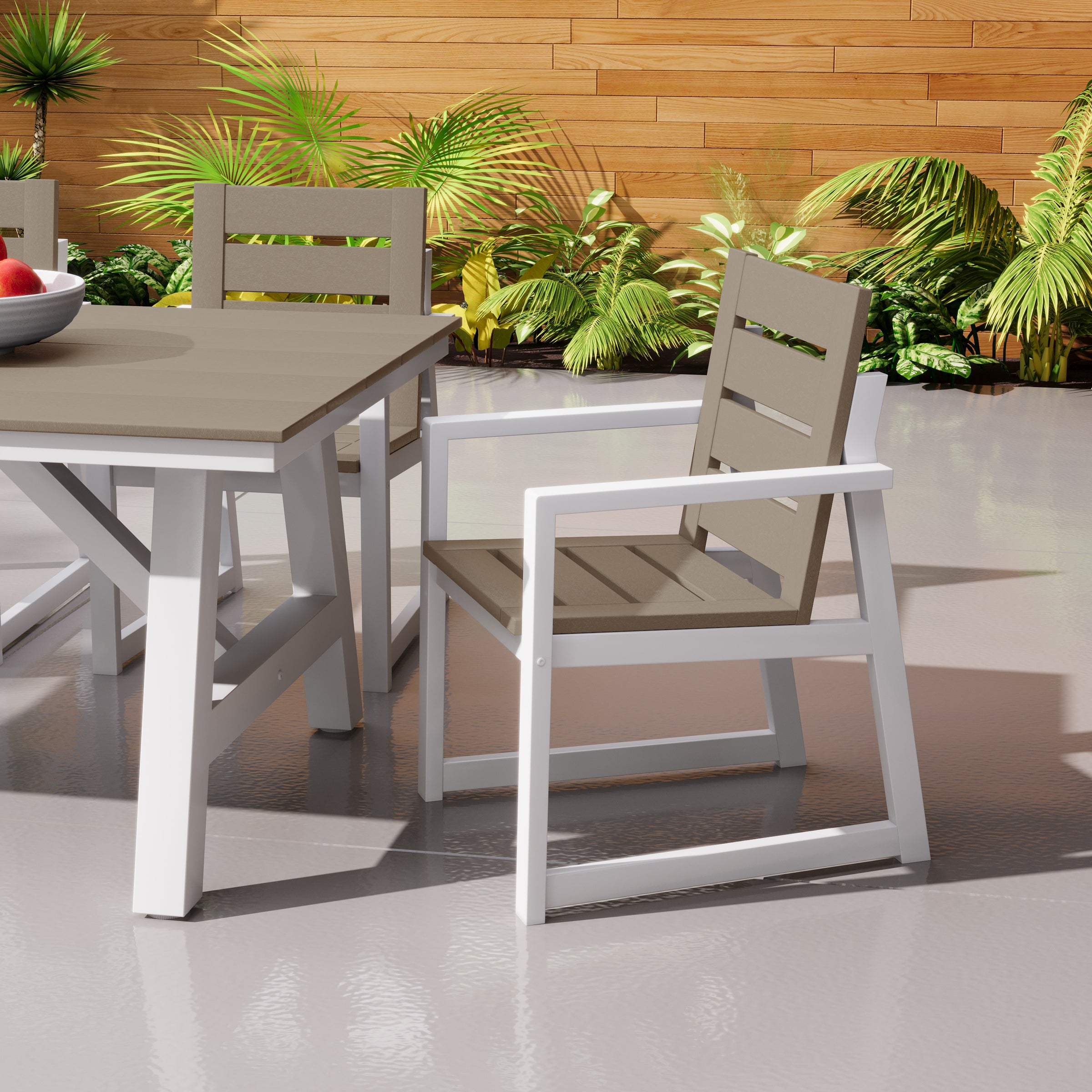 Cape May HDPE Outdoor Patio Dining Arm Chair