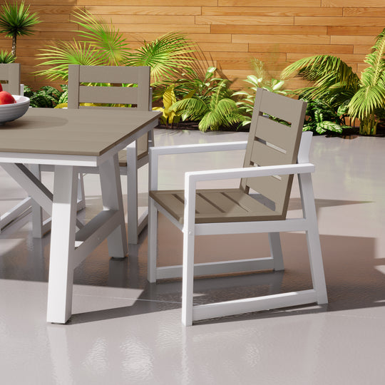 Cape May HDPE Outdoor Patio Dining Arm Chair