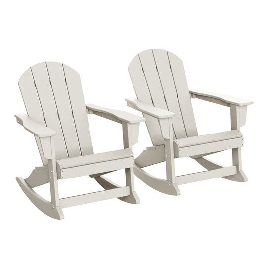 Malibu 2 piece set Outdoor / Patio Poly Adirondack rocking chairs ( 2 seater )