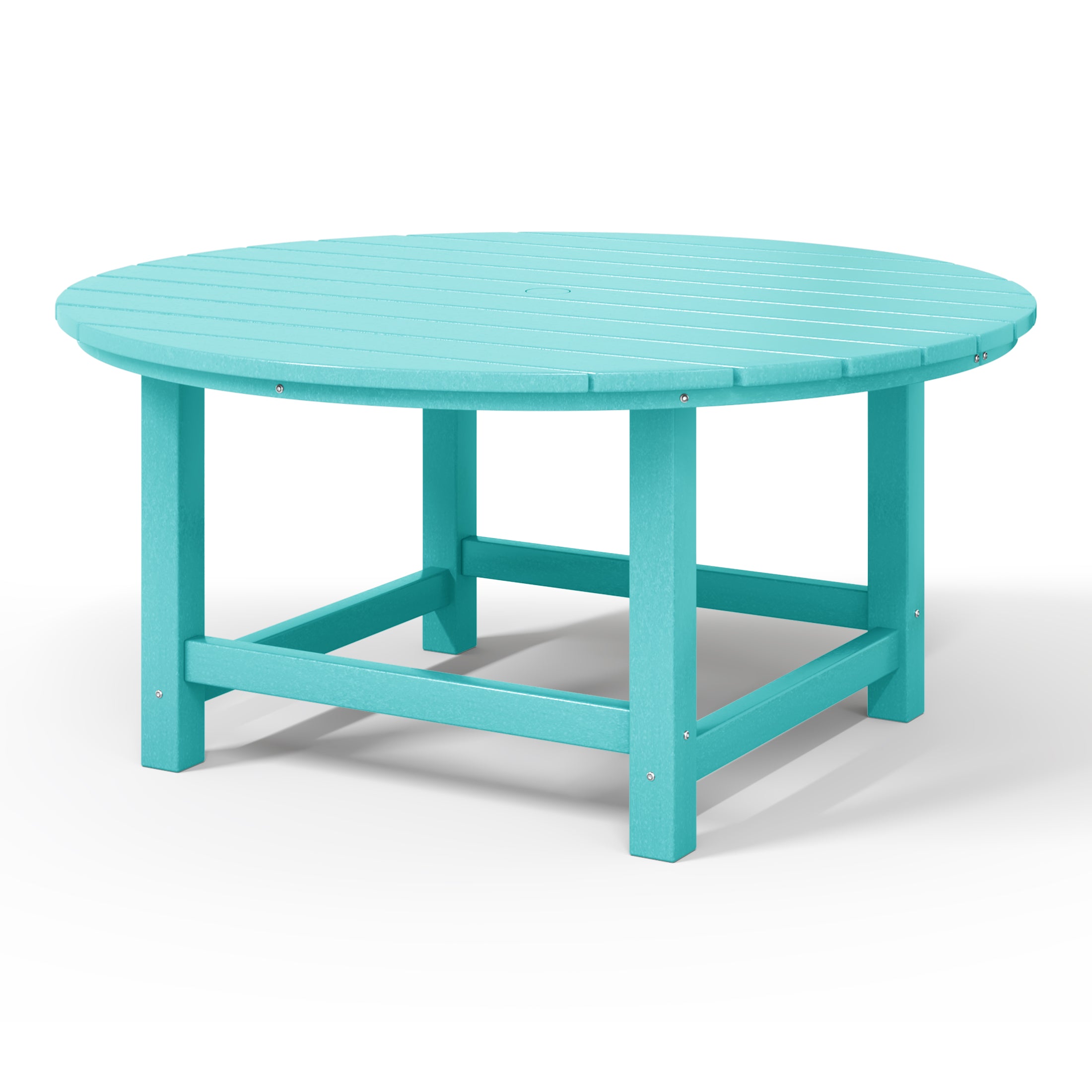 Malibu Low Outdoor HDPE Round Patio Coffee Table
