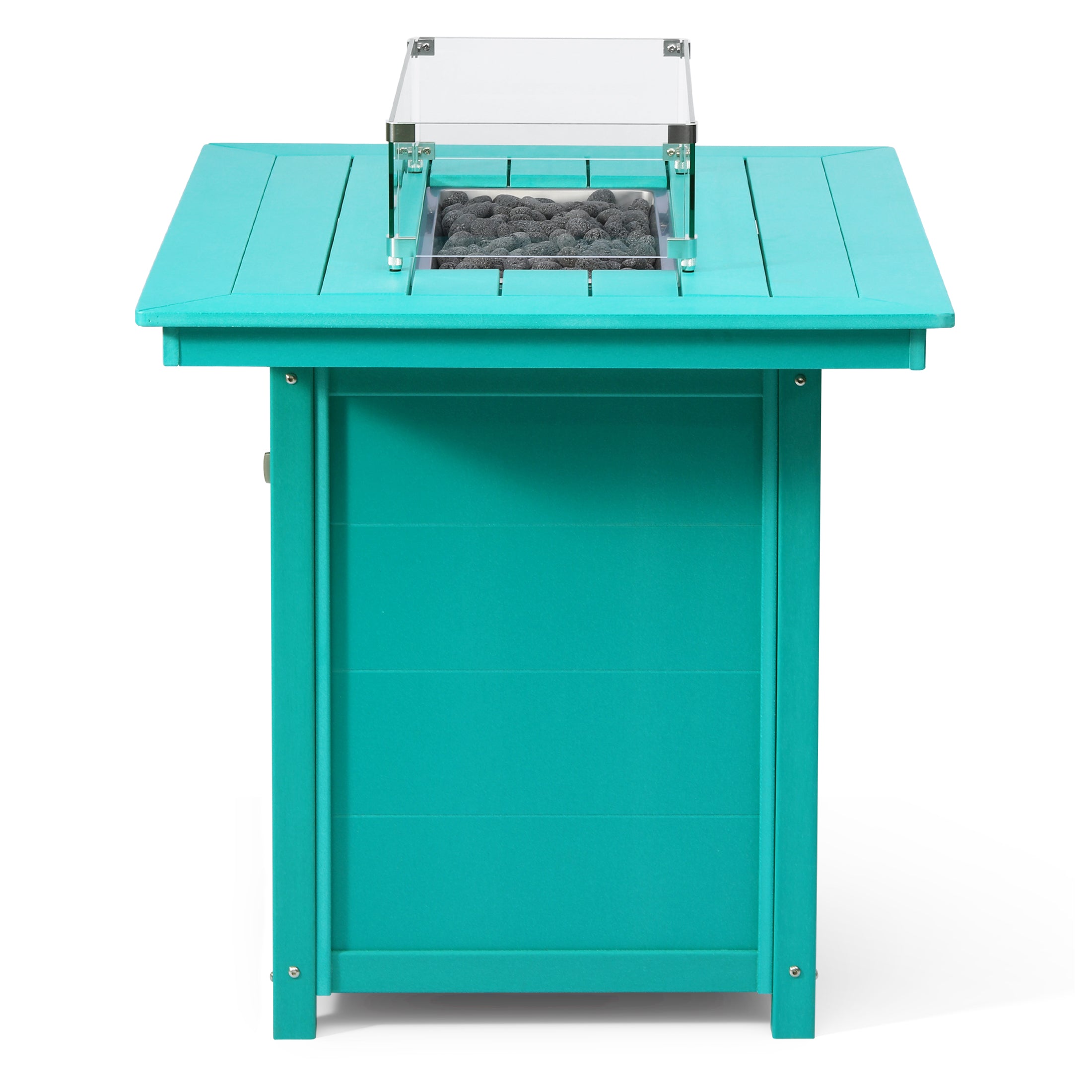 Helios 46" Modern Outdoor Patio Gas Propane Rectangle Fire Pit Table