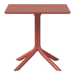 Playa 31.5" Square Outdoor Plastic Resin Patio Dining Table for 4
