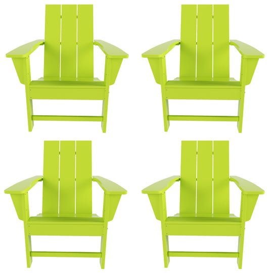 Ashore Modern Outdoor Folding Adirondack Chair (Set of 4)