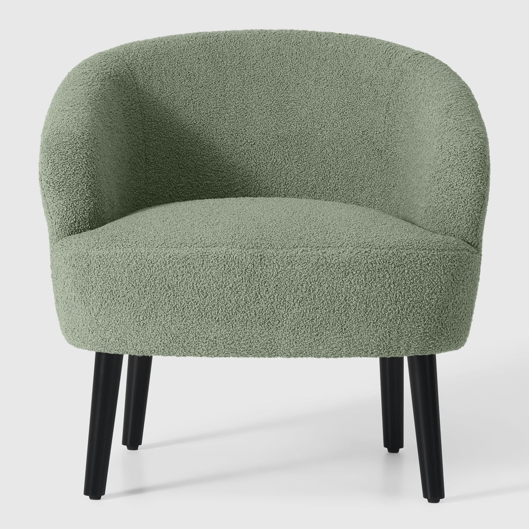 Alexandria 29" Wide Mid Century Modern Club Barrel Accent Armchair, Set of Two