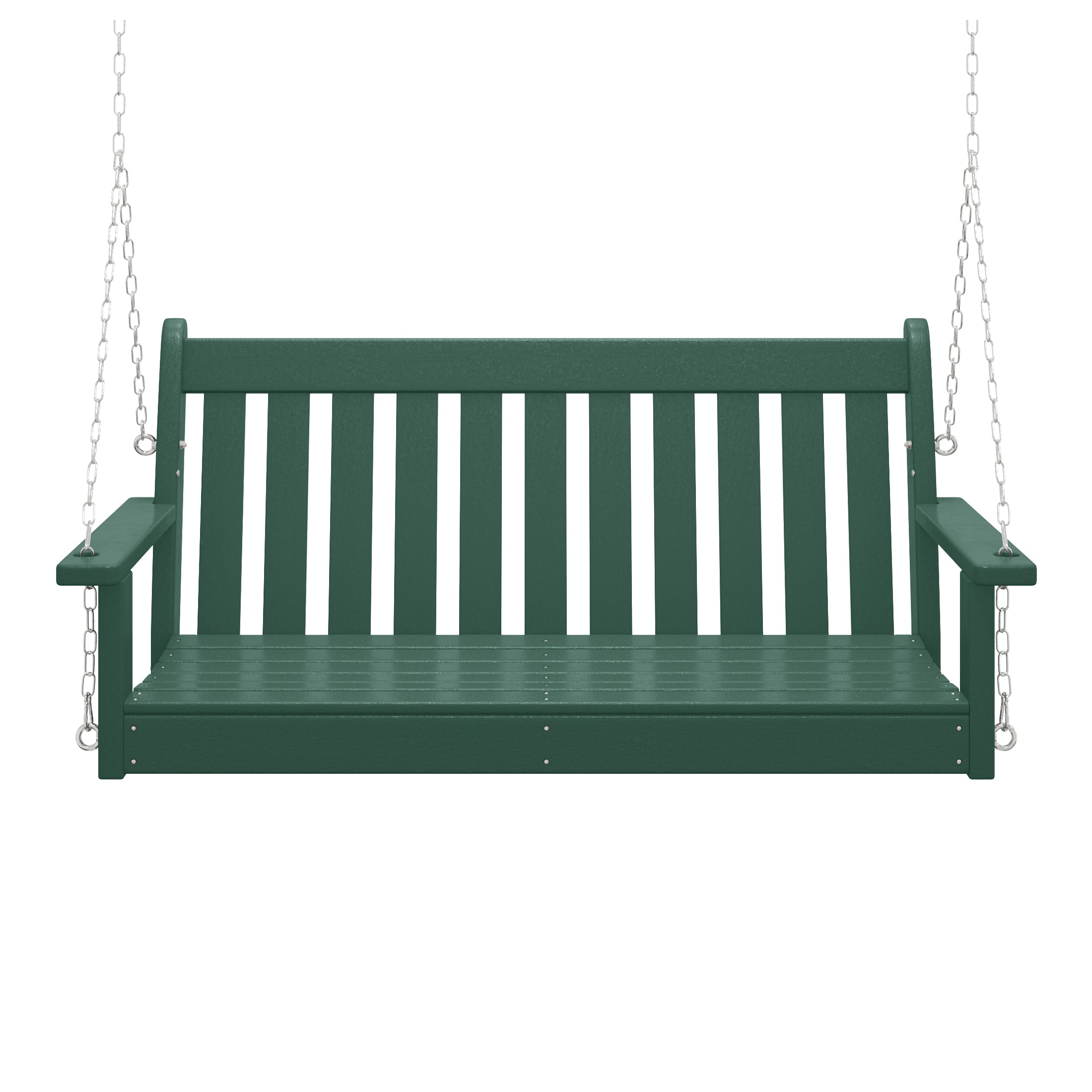 Malibu Outdoor Patio HDPE Hanging Front Porch Swing Bench