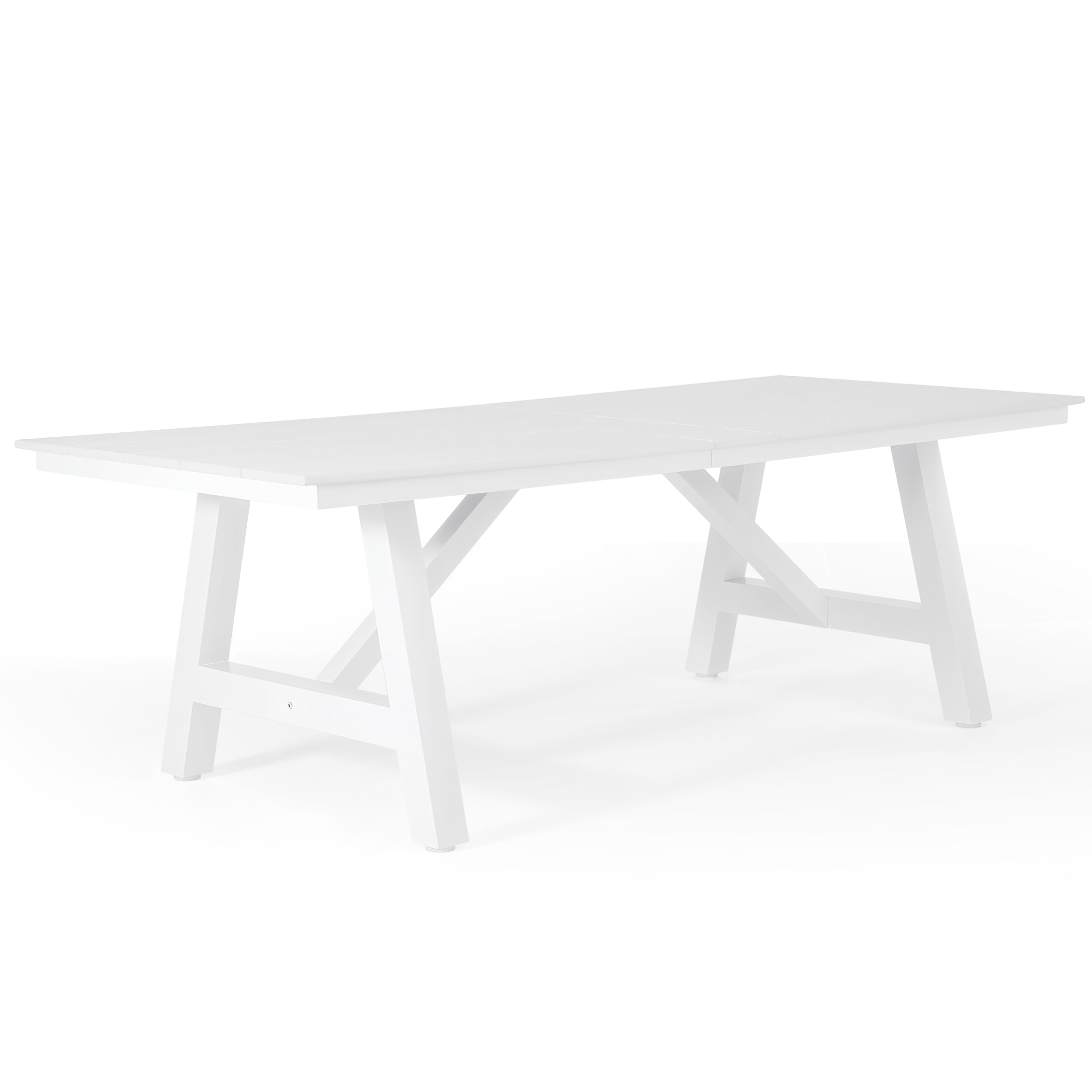 Cape May 7-Piece HDPE Outdoor Furniture Patio Dining Table With Umbrella Hole and Chairs Set For 6