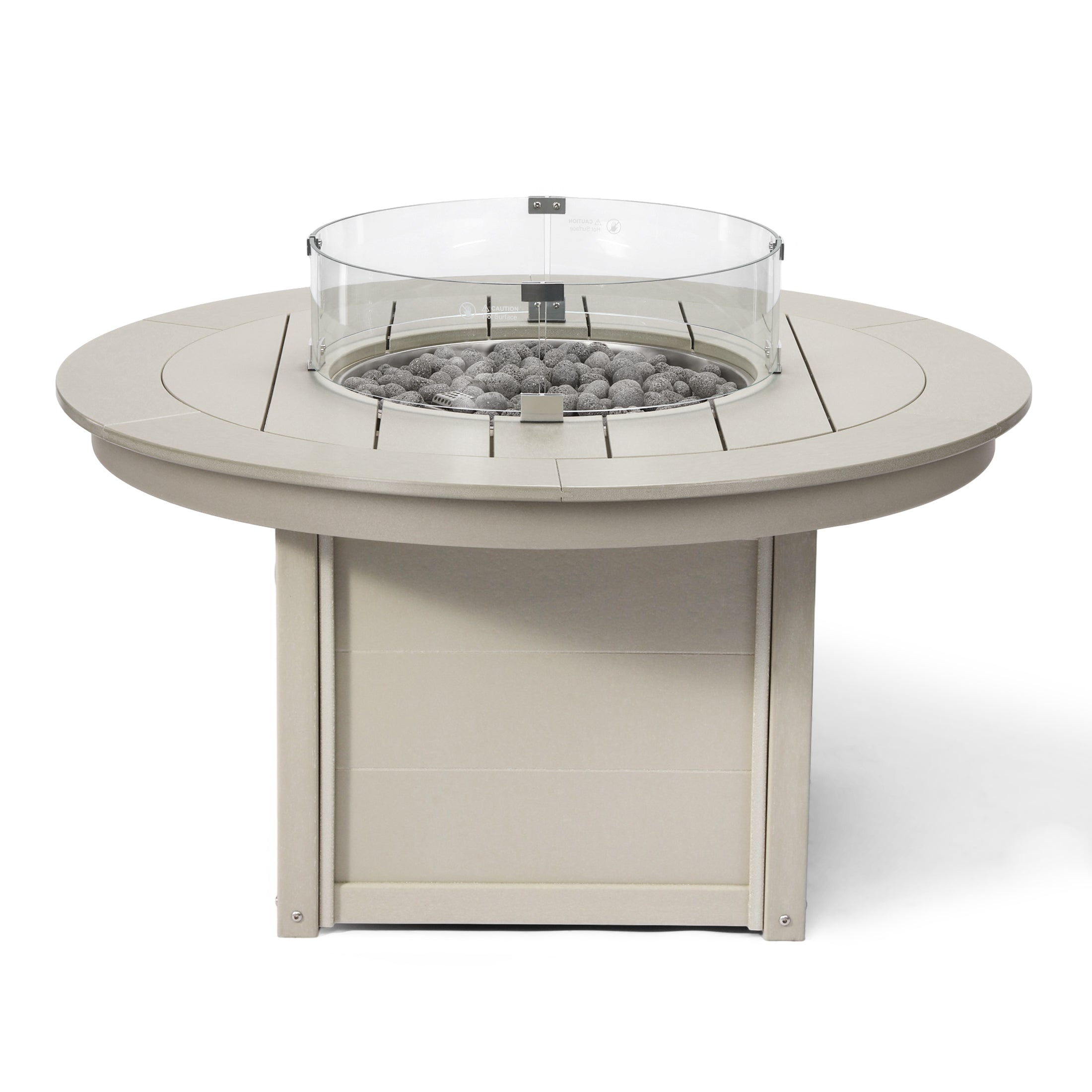 Helios 47" Modern Outdoor 55,000 BTU Patio Propane Round Fire Pit Table