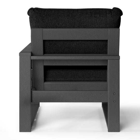 Outdoor Patio HDPE Right Arm Facing Sectional Corner Chair with Patio Cushions