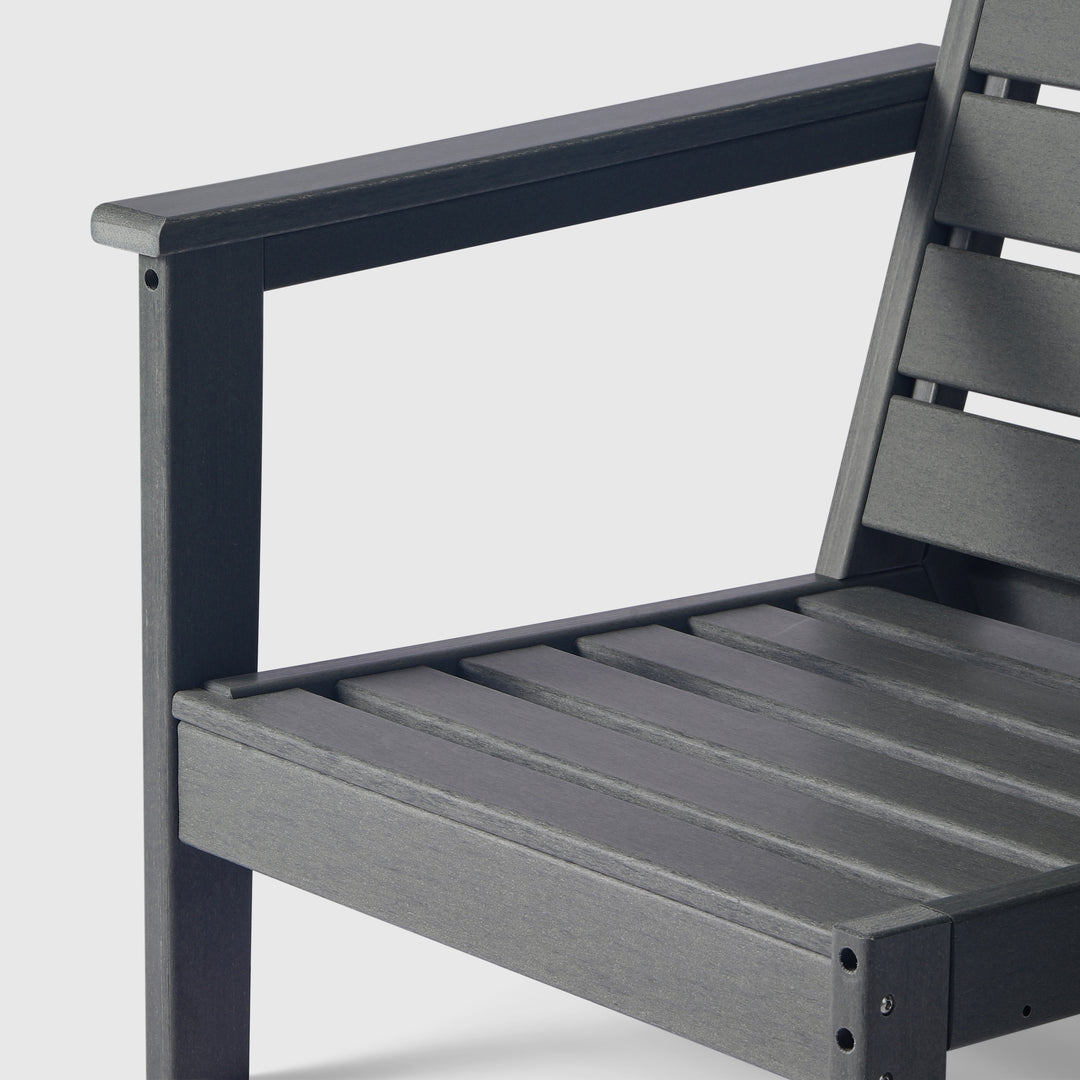 Avalon Outdoor Patio HDPE Left Arm Facing Deep Seating Corner Chair