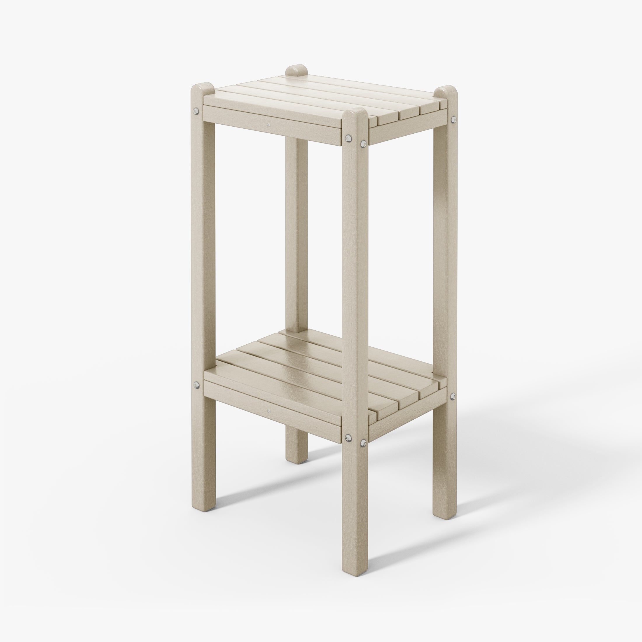 Malibu 36" Outdoor Adirondack HDPE 2-Tier Patio Side Table