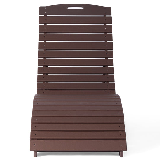 Outdoor HDPE In-Pool Patio Chaise Lounge Chair With Wheels