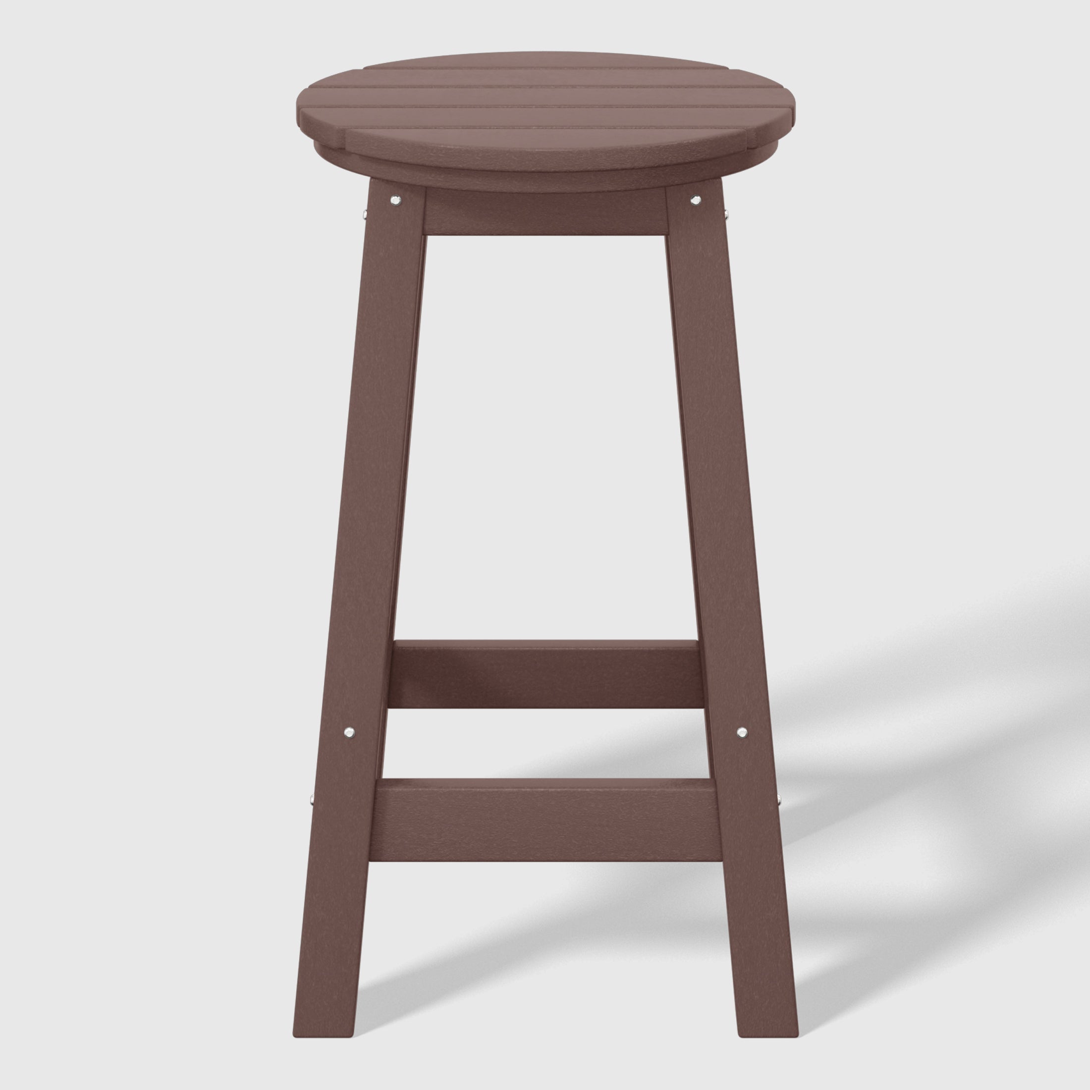 Malibu 24" HDPE Outdoor Patio Round Counter Height Bar Stool
