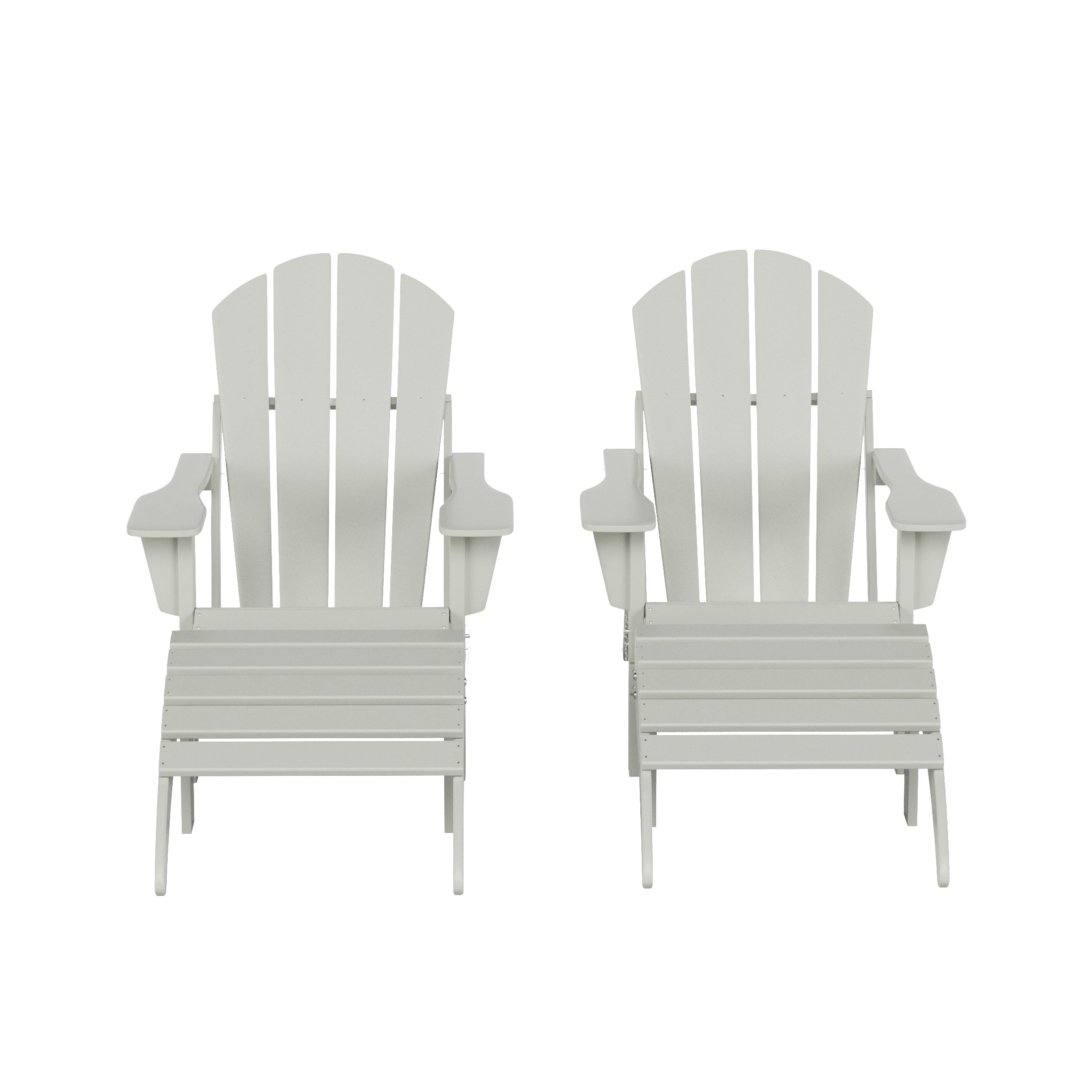 Malibu 4-Piece set classic Adirondack chairs with ottoman (2 seater)