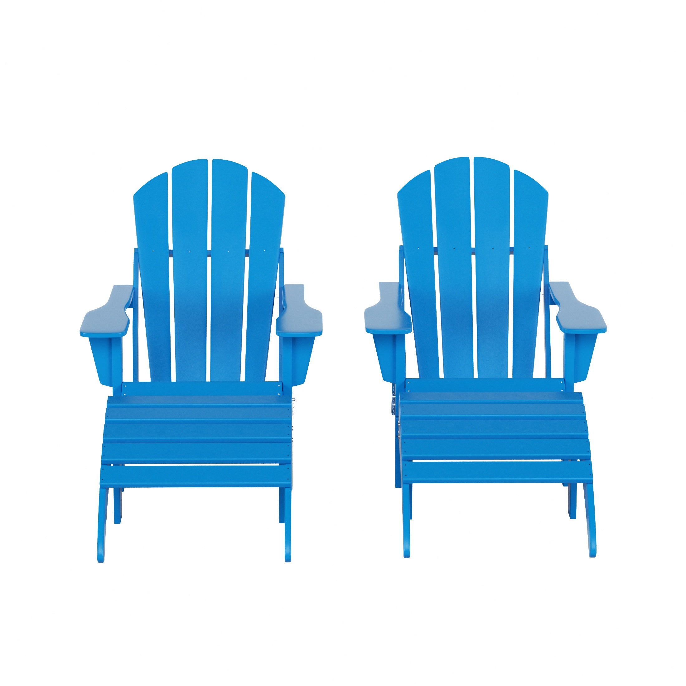 Malibu 4-Piece set classic Adirondack chairs with ottoman (2 seater)