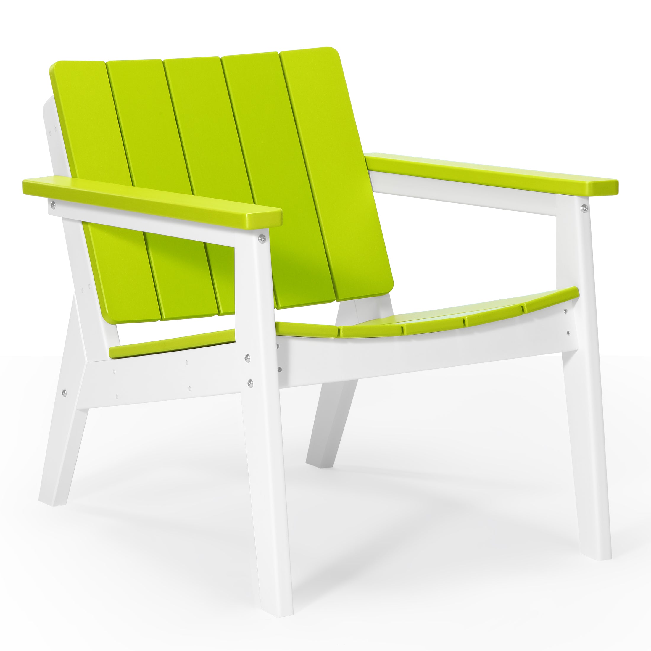 Pacifica 3-Piece Outdoor HDPE Conversation Set with Deep Seating Chairs and Round Side Table
