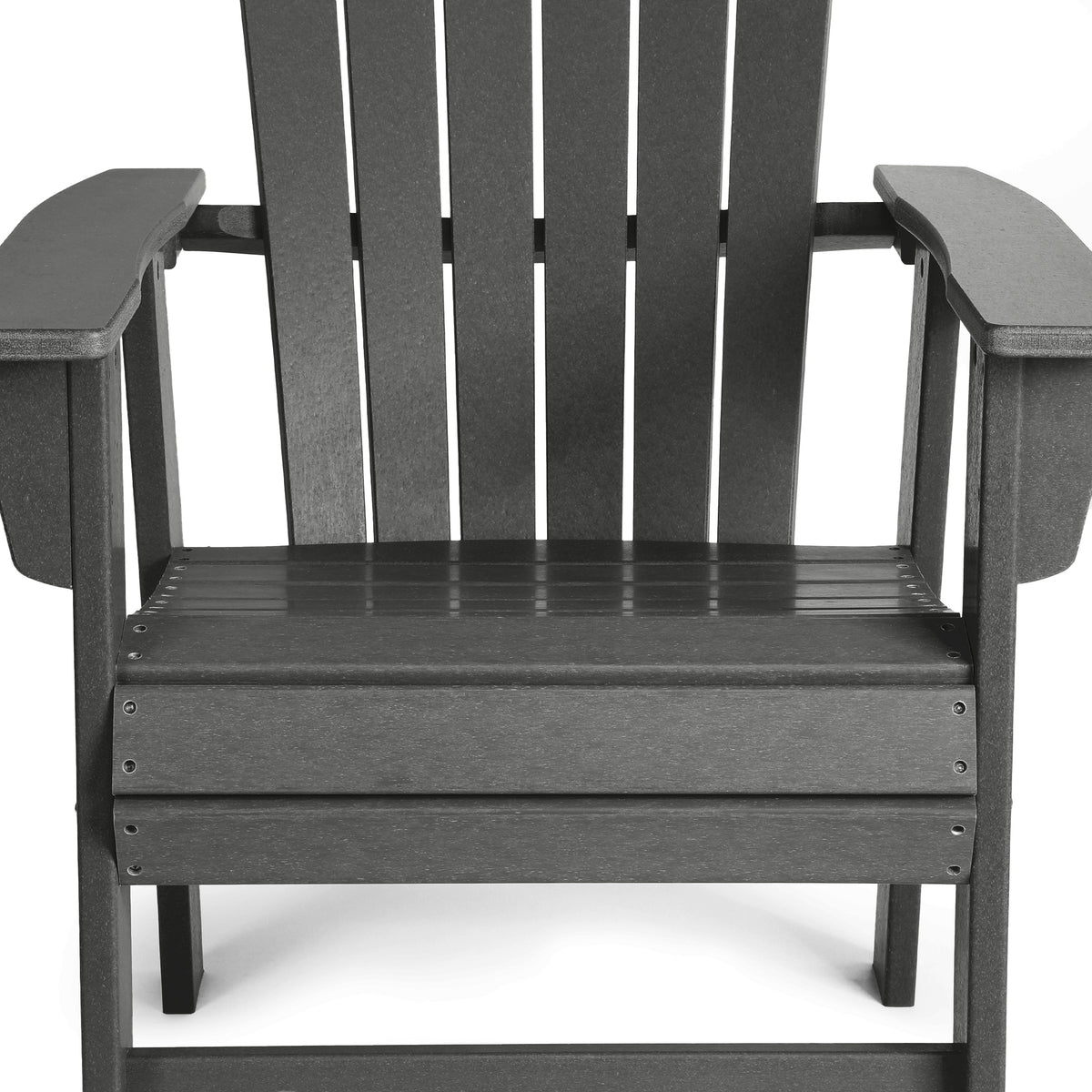 Dylan Outdoor Patio Shell-back Adirondack Dining Chair Weather Resistant