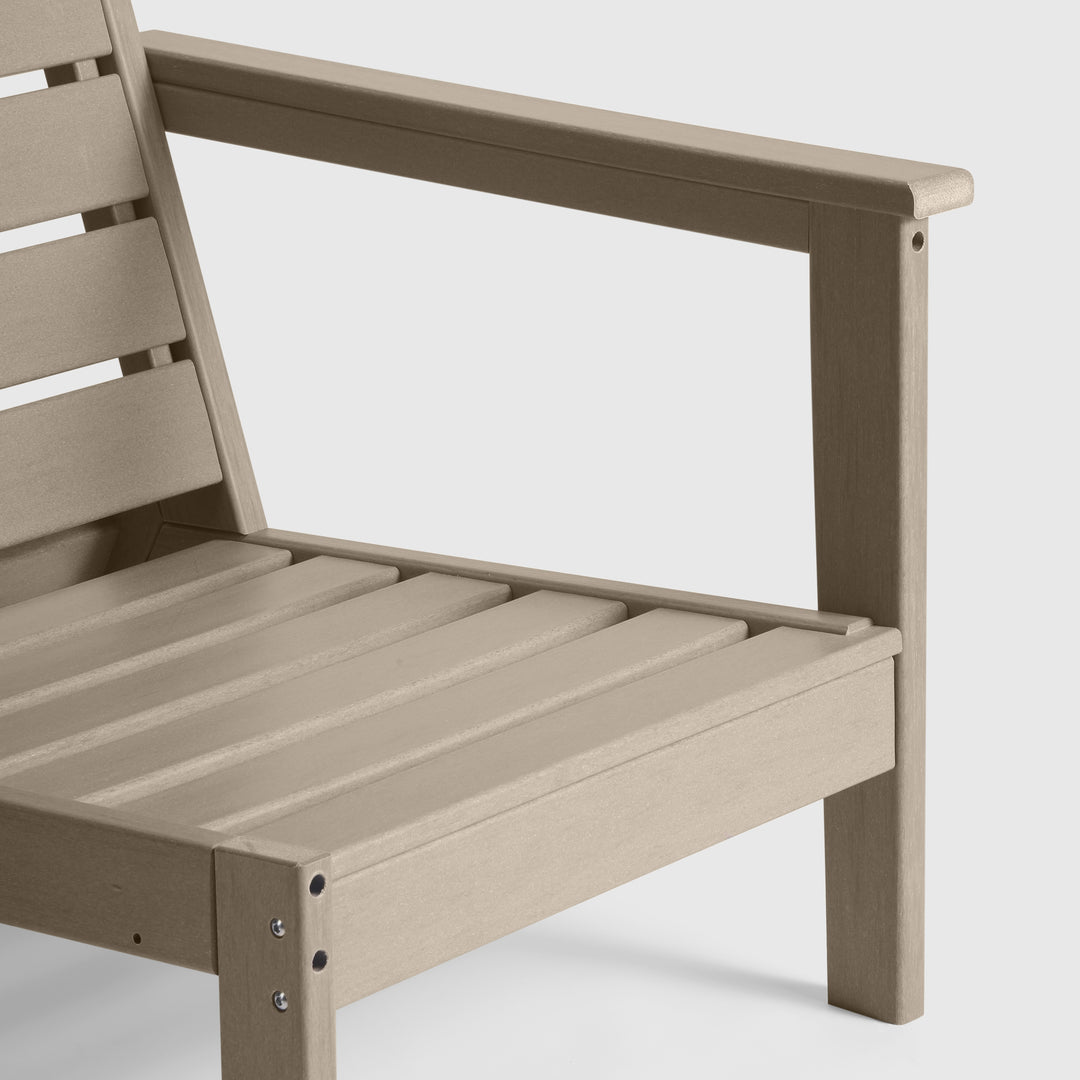 Avalon Outdoor Patio HDPE Deep Seating Sectional Loveseat