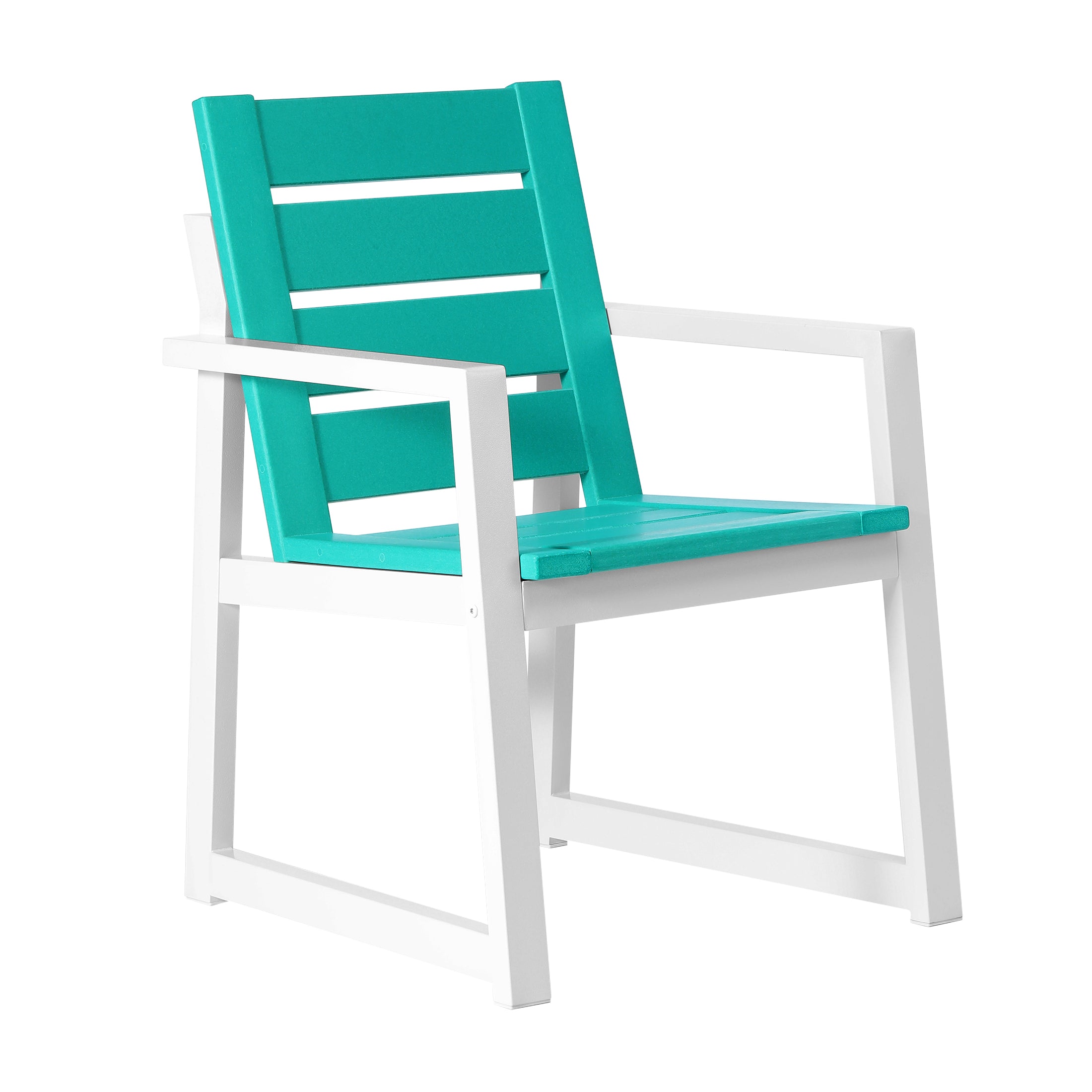 Cape May 7-Piece HDPE Outdoor Furniture Patio Dining Table With Umbrella Hole and Chairs Set For 6