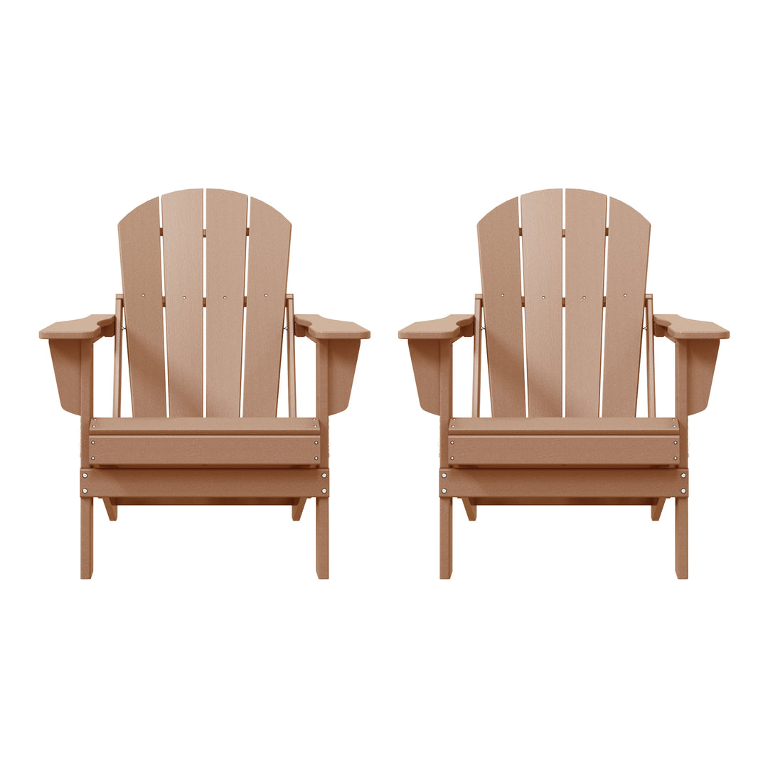 Malibu Westintrends 2 piece set outdoor folding Poly Adirondack chair