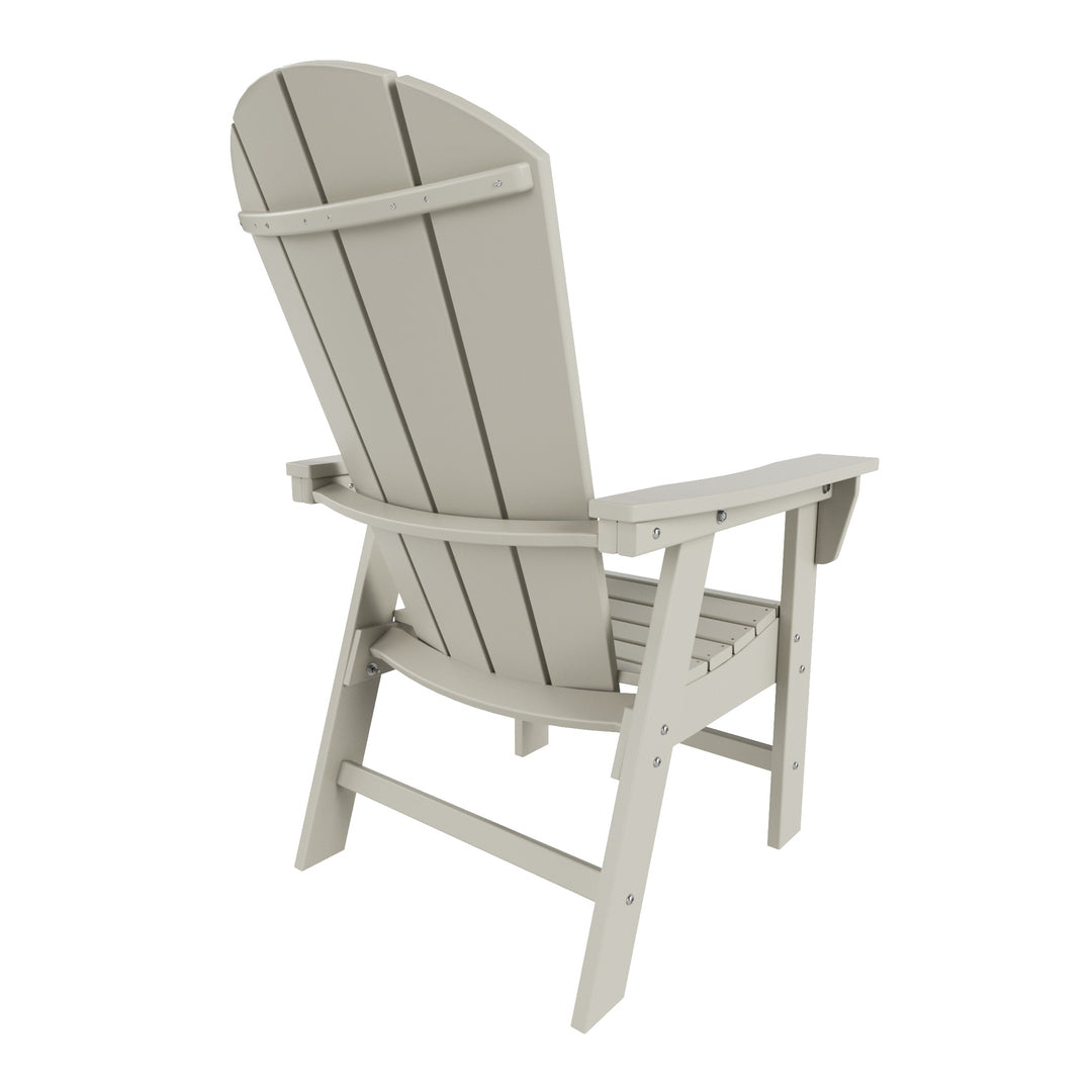 Malibu Outdoor Patio HDPE Plastic Adirondack Dining Chair