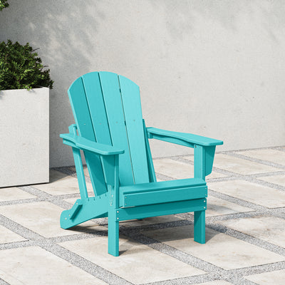 Malibu HDPE Outdoor Patio Folding Poly Adirondack Chair