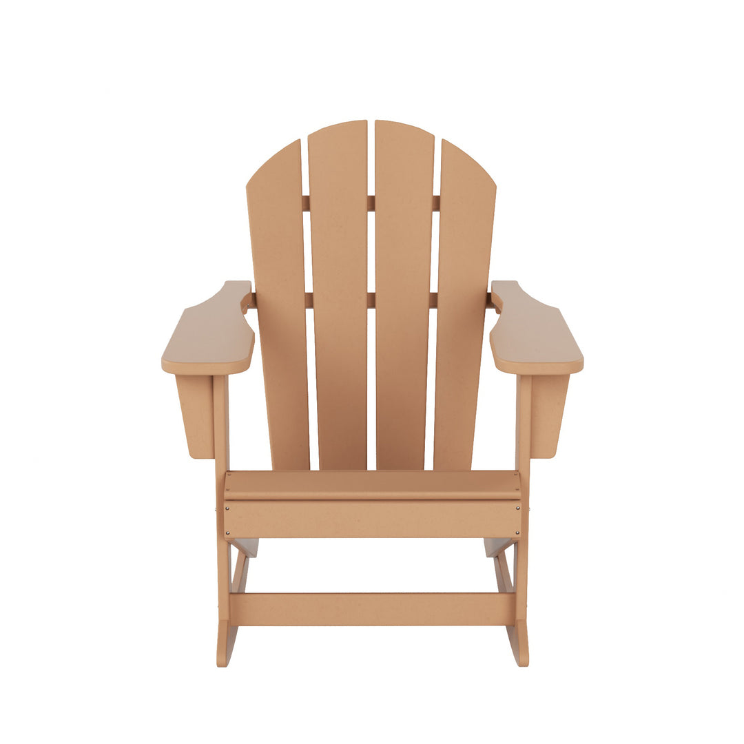 Malibu Outdoor Patio Porch Rocking Adirondack Chair (Set of 4)