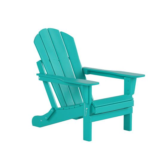 Malibu 2-Piece Classic Folding Adirondack Chair with Ottoman Set